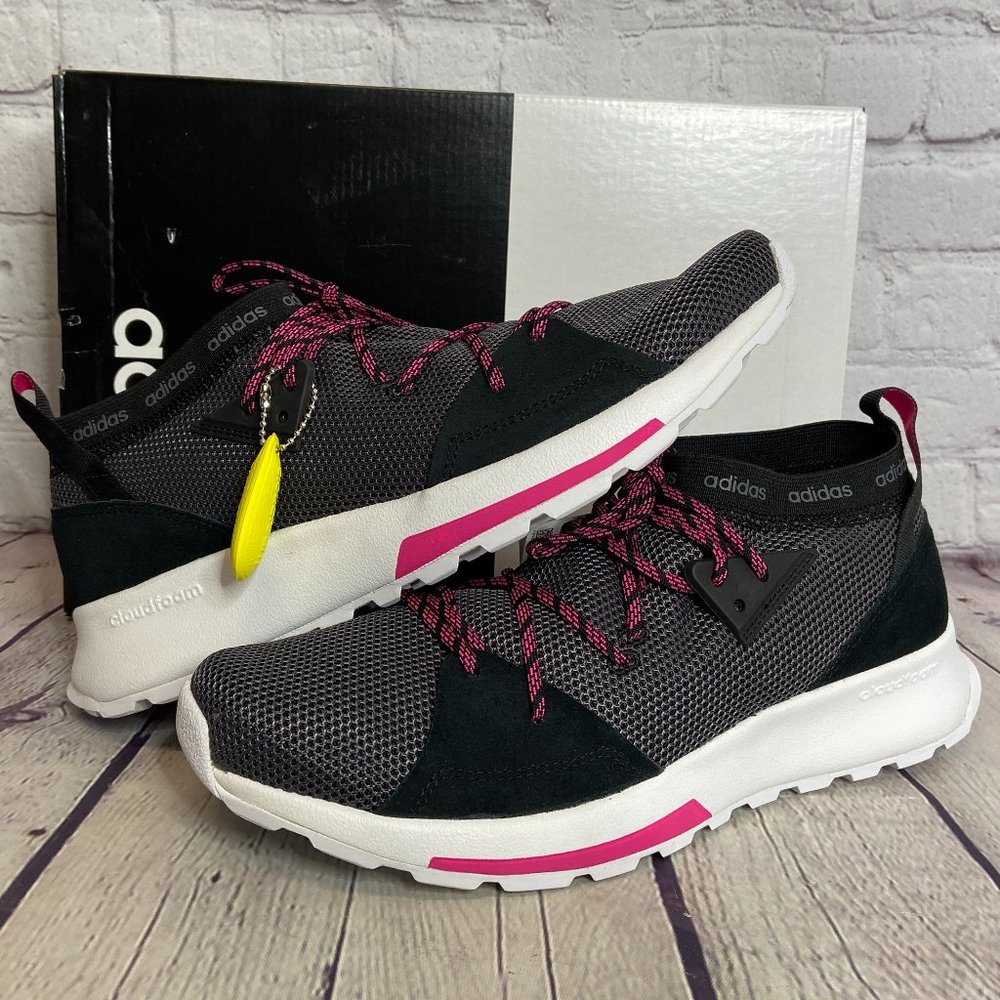 adidas Black and Pink Athletic Sneakers